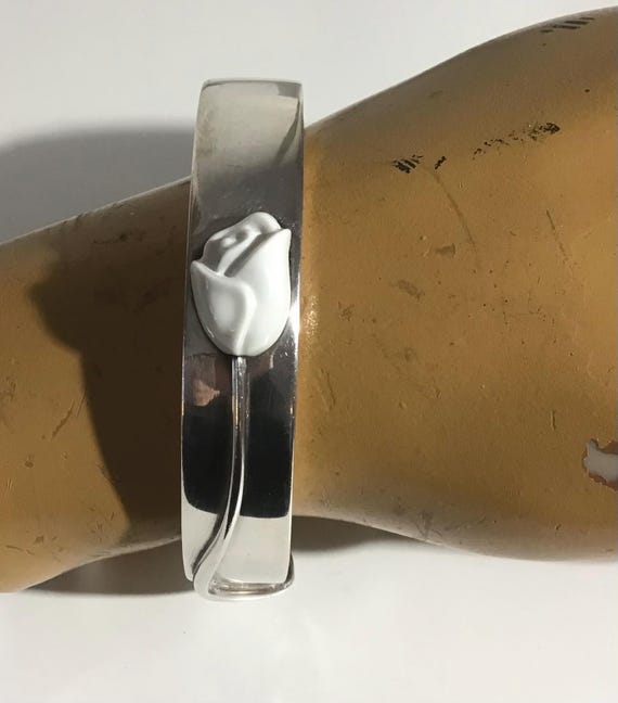 Solid sterling silver bracelet bangles. Decorated… - image 5