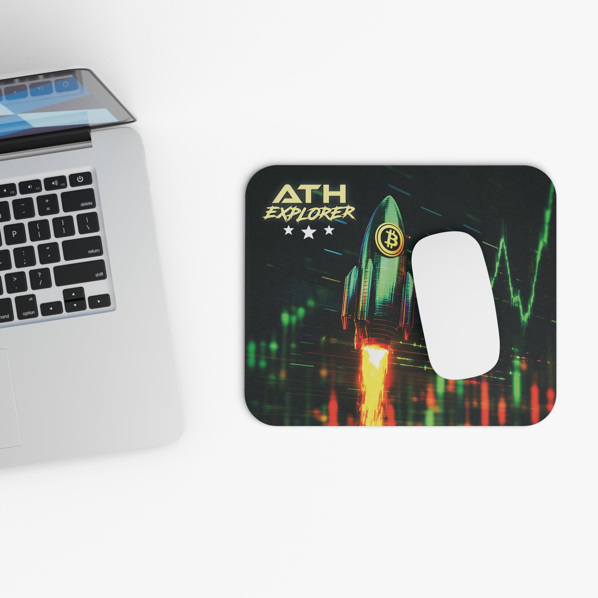ATH Explorer マウスパッド - ビットコインロケット打ち上げデザイン、暗号通貨愛好家に最適 - Etsy 日本