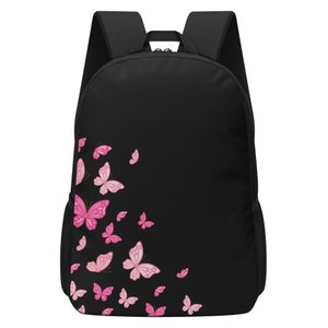 Pinky Butterfly 17 Inch School Backpack