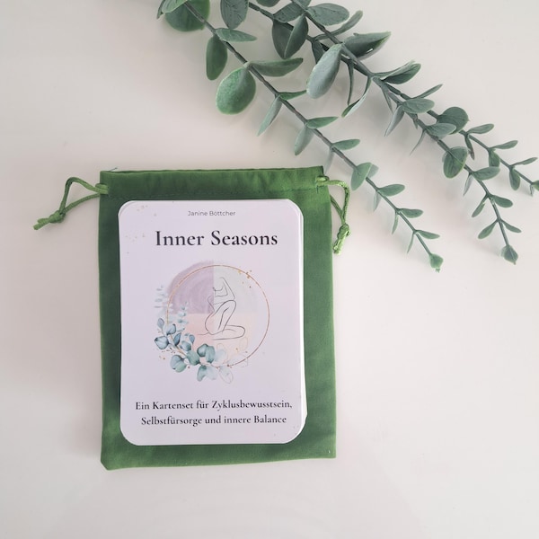 "Inner Seasons" Kortset: Kortset för cykelmedvetenhet, självvård och inre balans | Kortset för kvinnor | Gåva | Lärokort