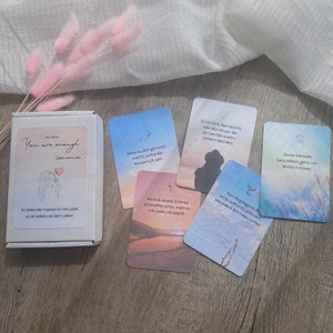Kartenset "You are enough" • Affirmationskarten • Selbstliebe Kartenset • Geschenk Freundin • Weihnachten • Love yourself kit