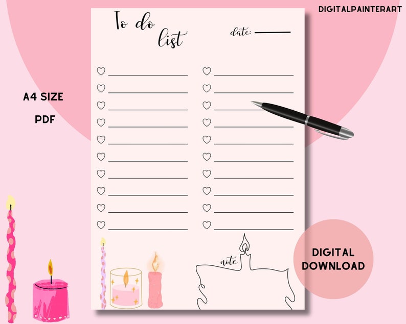 To Do List Printable Checklist Organizer List Daily to Do - Etsy