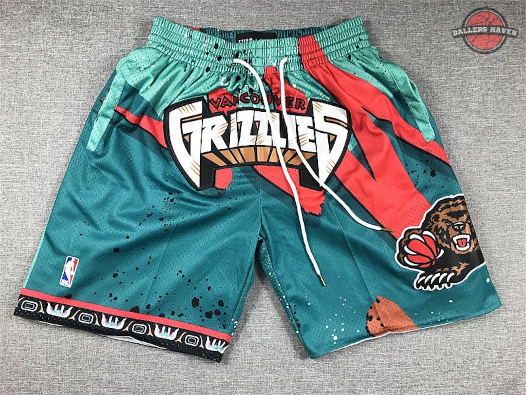 Vintage Vancouver Grizzlies Shorts / Embroidered Grizzlies Basketball