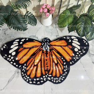 Butterfly Kids Area Rug Wool with Cotton backing Indian Designer Living room Bedroom Handmade Rug, Carpets For Hall Handwoven Area Rug