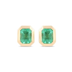 Lebron Emerald Earrings 925 Sterling Silver With Gold Plated Earrings Wedding Gift For Women