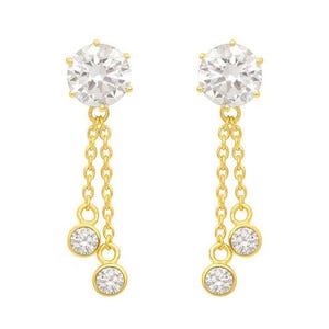 Natural Moissanite Sleek Curve Earrings 925 Sterling Silver Earrings Wedding Gift For Women, Sleek Curve Earrings