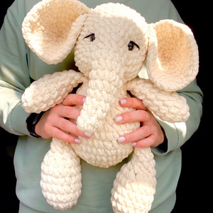 Crochet Amigurumi Peanut the Elephant Pattern (Digital PDF)