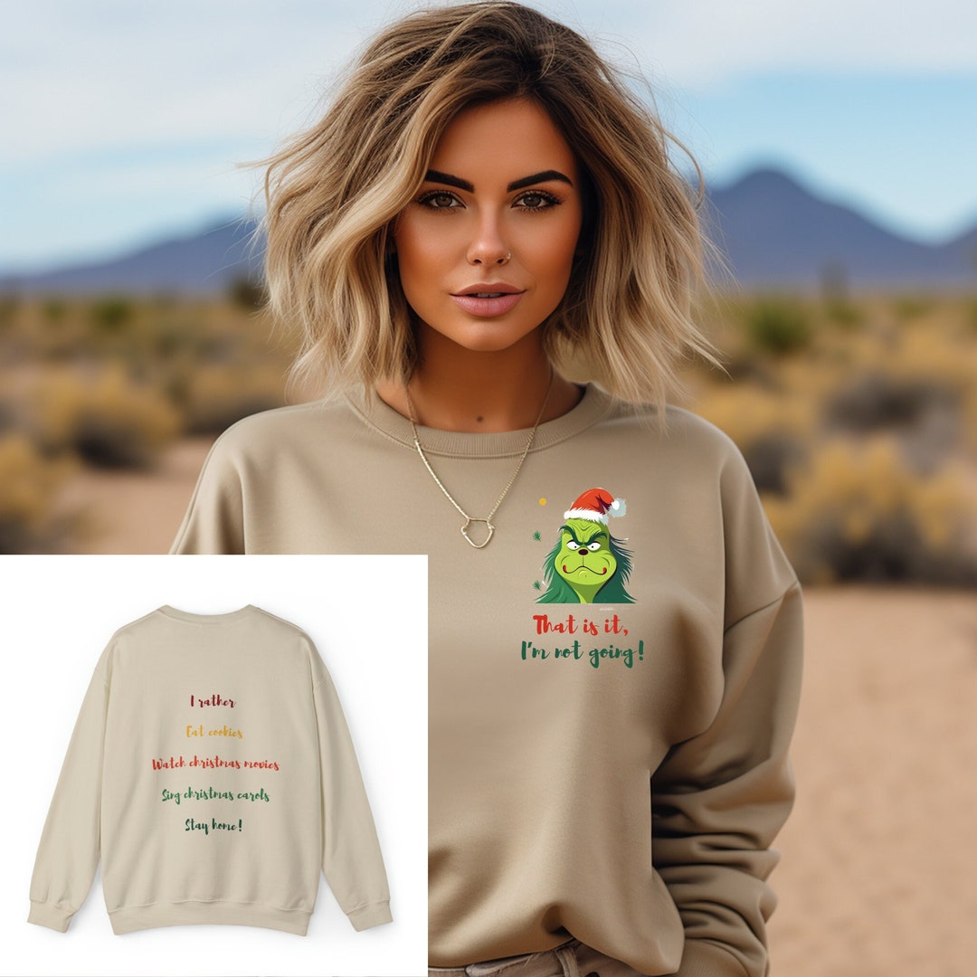 The Grinch Two-sided Christmas Sweatshirt Embrace Grinchy - Etsy UK