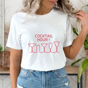 Cocktail Hour T-shirt: an original, festive T-shirt for cocktail lovers