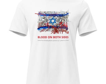 T-shirt da donna comoda - Sangue su entrambi i lati