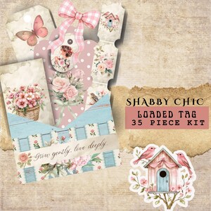 Shabby Chic Rose Ephemera Kit: Junk Journal Printable (Digital Download)