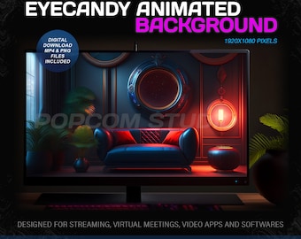 Animated Background for Streaming 1920x1080 - Magic Mirror Animated Backdrop