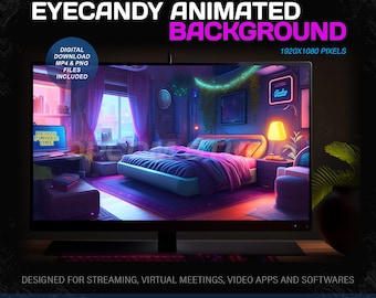Animated Background for Streaming 1920x1080 - Cozy Gamer's Haven Animated Backdrop