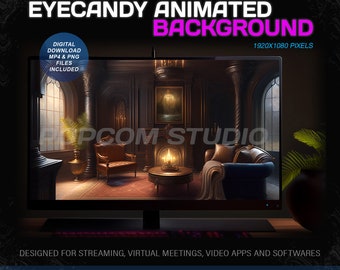 Animated Background for Streaming 1920x1080 - Haunted Manor Animated Wallpaper