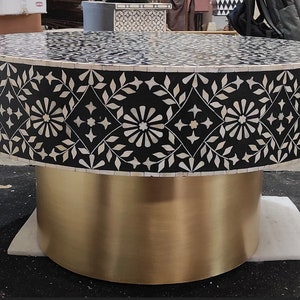 Antique Flower Bone Inlay Indian Furniture Handmade Bone Inlay Wooden Modern Coffee Table Furniture,Living Room Tables,Hall Tables