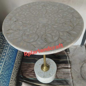 Antique Flower mop Inlay Indian Furniture Handmade mop Inlay Wooden Modern Table Top Furniture ,Living Room Tables ,Hall Tables