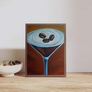 Espresso Martini Wall Art Print - Bar Decor - Cocktail Poster - Kitchen Art - Liquor Wall Art - Digital Download - Martini Poster