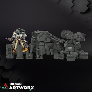 Tabletop Terrain - 40K - 40000 - 30K - War Scenery - Chapters HQ Dawn of War - Defense Turret - Tabletop Terrain