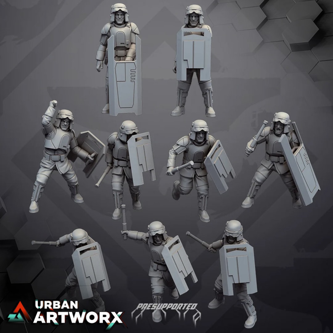 Authority Riot Troopers Skullforge Tabletop Miniaturen Tabletop Figuren ...