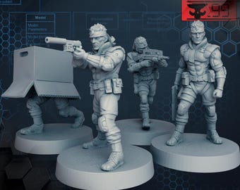 Solid Viper (4) - Skullforge - Tabletop Miniatures - Tabletop Figures - 3D Printed Resin Miniatures