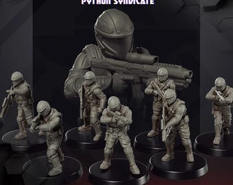 Élites del Sindicato Python (7) - Skullforge - Miniaturas de mesa - Figuras de mesa - Miniaturas de resina impresas en 3D