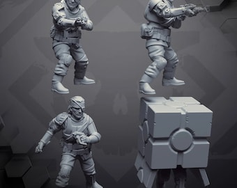 Mercenaire Python Fantôme Insurgé (3) - Skullforge - Figurines de jeu de plateau - Miniatures en résine imprimées en 3D