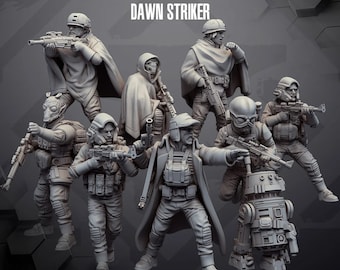 Insurgent Fireteam - Skullforge - Dawn Striker - Tabletop Miniatures - Tabletop Figures - 3D printing miniatures made of resin