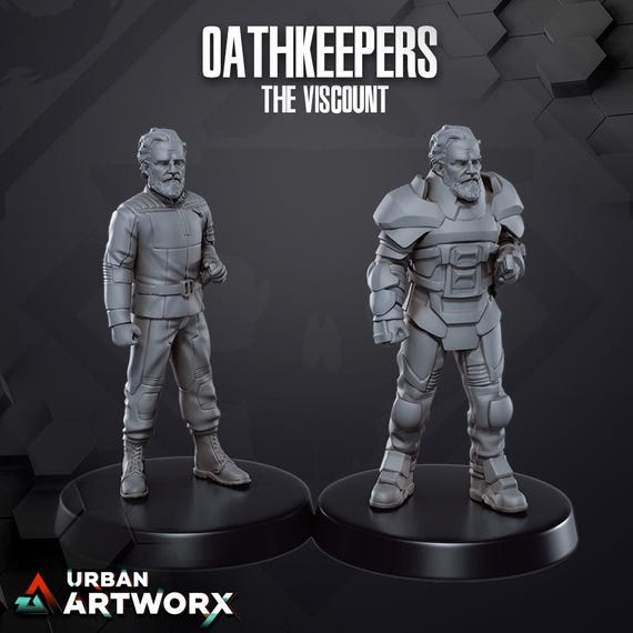 Oathkeeper Leader  (2)- Skullforge - Tabletop Miniaturen - Tabletop Figuren - 3D Druck Miniaturen aus Resin
