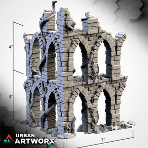 Tabletop Terrain Txarli Factory Abandoned City Ruins Tabletop Terrain Ruin03