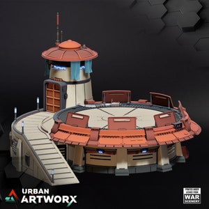 Tabletop Terrain - 40K - Star Wars: Legion, Shatterpoint - War Scenery - Outer Rim Territories - Landing Station - Tabletop Terrain