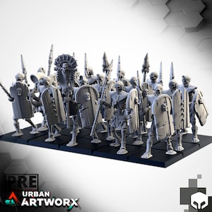 Esqueletos - Exércitos da Areia - Fábrica Txarli - Miniaturas de Mesa - Miniaturas de Resina Impressas em 3D para D&D Fantasia