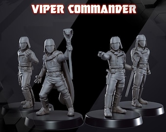 Comandante del Sindicato Python (4) - Skullforge - Miniaturas de mesa - Figuras de mesa - Miniaturas de resina impresas en 3D