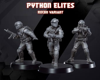 Python Syndicate Elites Elites Recon Variant (3) - Skullforge - Figurines de table - Figurines en résine imprimées en 3D