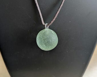 Sea Glass Pendant Necklace, Adjustable minimalist beachy jewellery