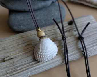 Handcrafted Cockle Shell Necklace, Scottish Beach Jewelry