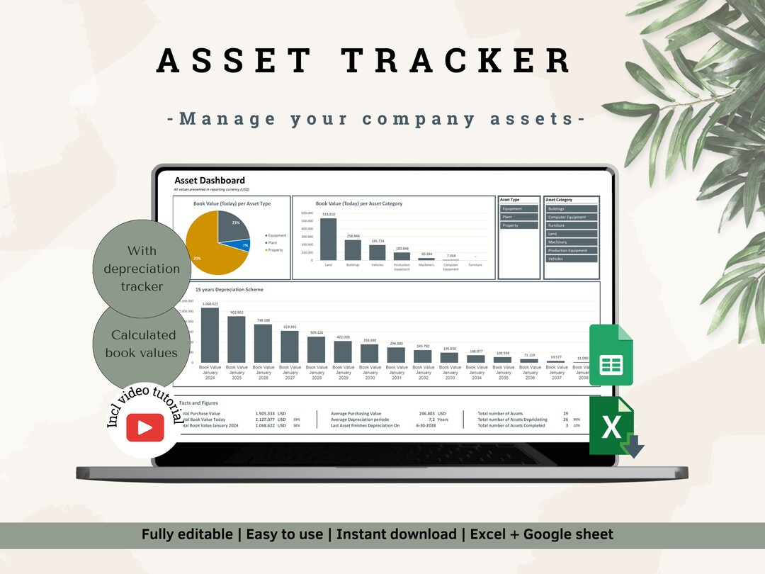 Asset Tracker Depreciation Tracker Asset Management Makes Bookkeeping