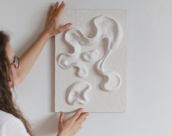 Biomorphic Wall Sculpture, Organic Wabi Sabi Textured Art, Abstract Modern Decor