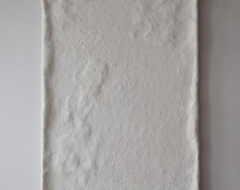 Wabi Sabi Wall Art, white modern abstract art, japandi, paper mache decor, wabi sabi painting, 3d textured wall art, minimalist interior