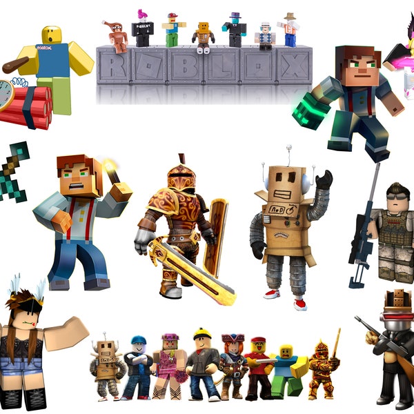 Roblox, Roblox PNG, Minecraft PNG, Minecraft clipart Art, Roblox clipart Art, Gaming Characters Blox PNG, Digital Download