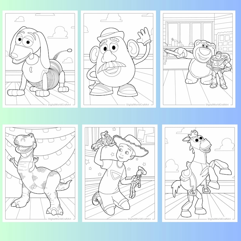 70 Toy Story målarbilder, barnkalas (PDF) bild 6