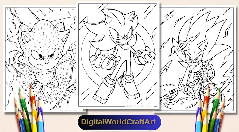 105 SONIC Coloring Pages /sonic Printable Coloring Sheets for Kids / A4 ...