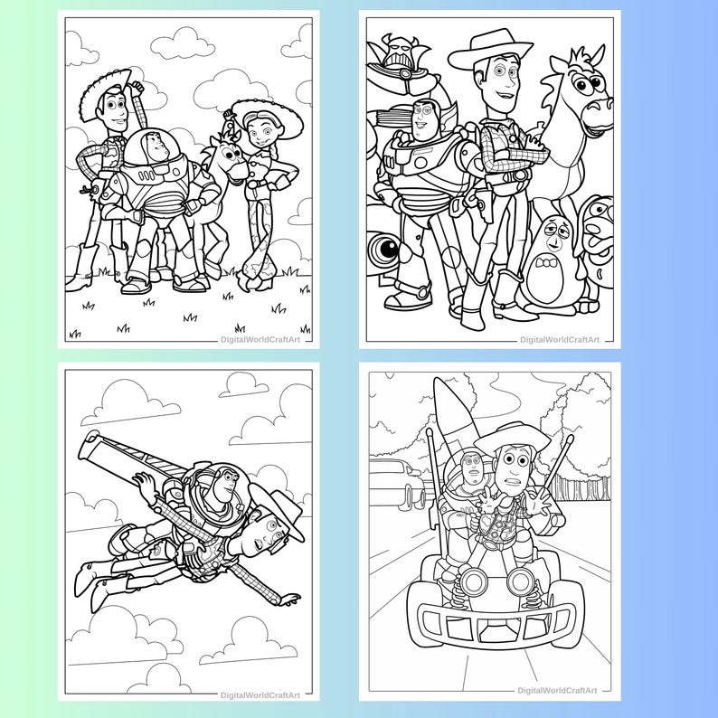 70 Toy Story målarbilder, barnkalas (PDF) bild 2