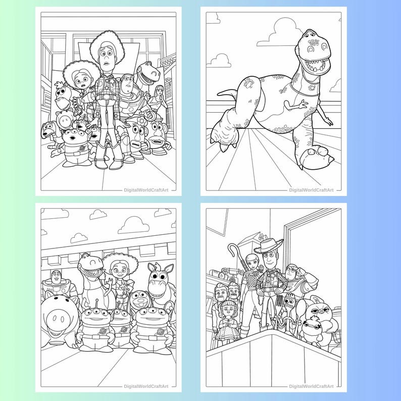 70 Toy Story målarbilder, barnkalas (PDF) bild 3