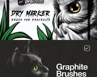 Graphite Brushes for Procreate, Brushes for Procreate, Digital Download, Brush Set for iPad
