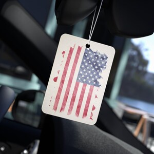 Car Air Freshener - United States, USA Travel Lover Gift, Patriotic Air Freshener, American Flag Decor, Road Trip Accessory
