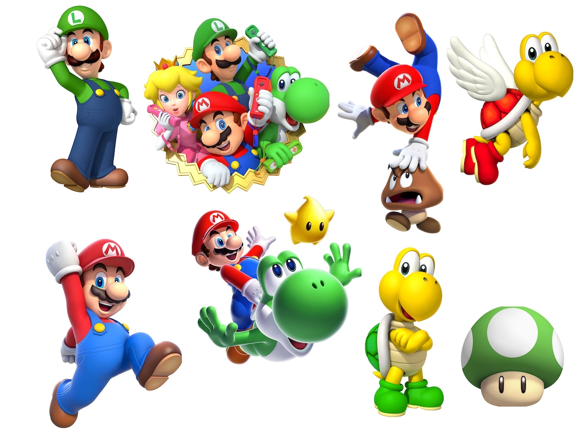 Mario PNG Bundle, Super Mario Font, Mario PNG, Mario Png, Mario Tumbler ...