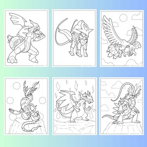 ポケモンぬりえ155枚、子供向けクリエイティビティ（デジタルダウンロード） 画像 4