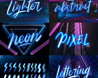 Procreate neonborstels, glow light-schilderborstelset (pdf)