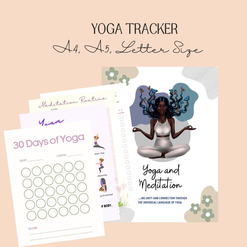 30 Day Yoga Weight Loss Challenge Planner Yoga Journal Etsy