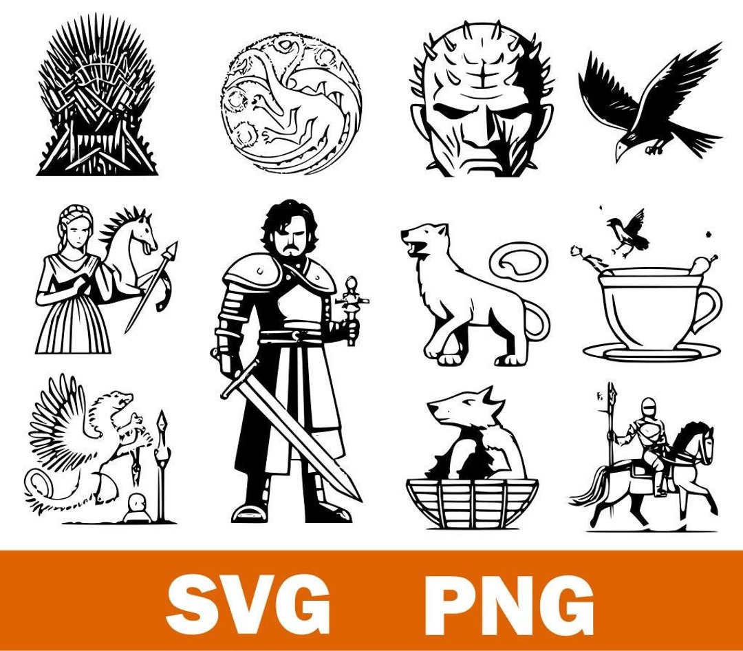 Iron Throne Icons: 11 Majestic Symbols - Clipart Vector for Epic ...